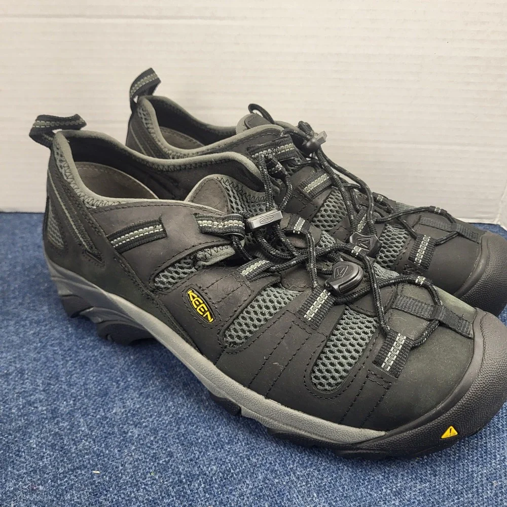 Keen Utility Atlanta Cool II steel toe Mens work shoes 10.5 EE Wide Black Raven